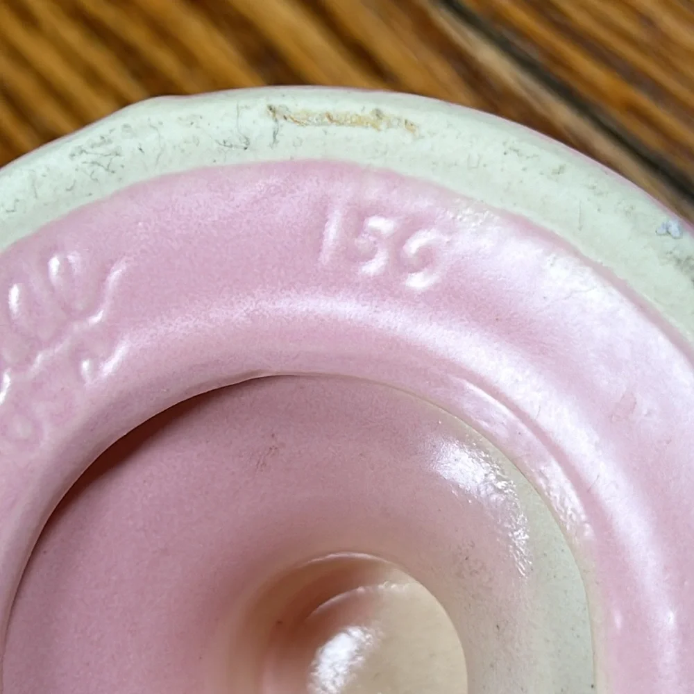 Hull Vintage/MCM pink pedestal pottery. Marked Hull USA 156. Great condition